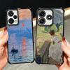 Claude Monet Oil Painting Plating Phone Case For Xiaomi Redmi Note 14 15 Pro Plus 13 12 11 11S 11T 10 9S 9 5G Anti-Fall Airabag