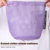 Travel Large Capacity Mesh Nylon Cosmetic Bag Organizer Foldable Casual Mesh Drawstring Bags Rope Bundle Pocket Swim Washing Bag