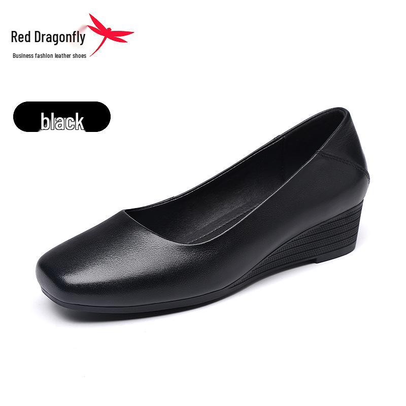 Red Dragonfly Women s Summer Wedge Low Heel Leather Slip-on Shoes 38