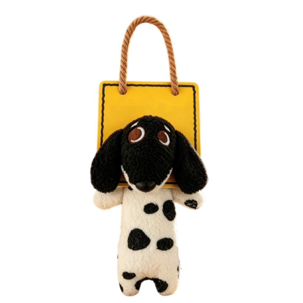 Cute Funny Plush Keychain - Working Dog Bag Charm Pendant with Lanyard for Backpacks and Purses