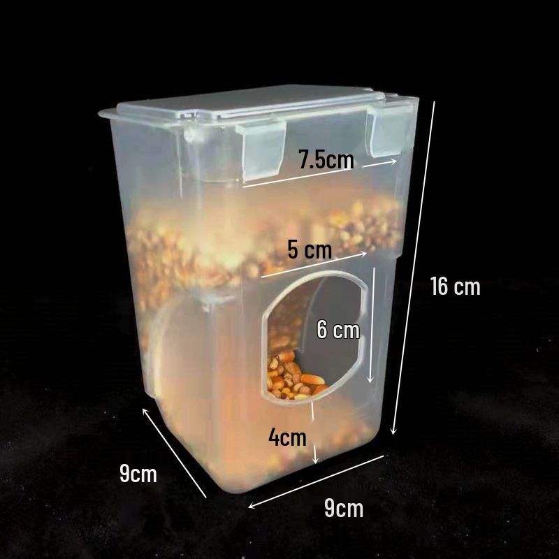 Pigeon Food and Water Dispenser with Lid - Anti-Spill Feeder Trough