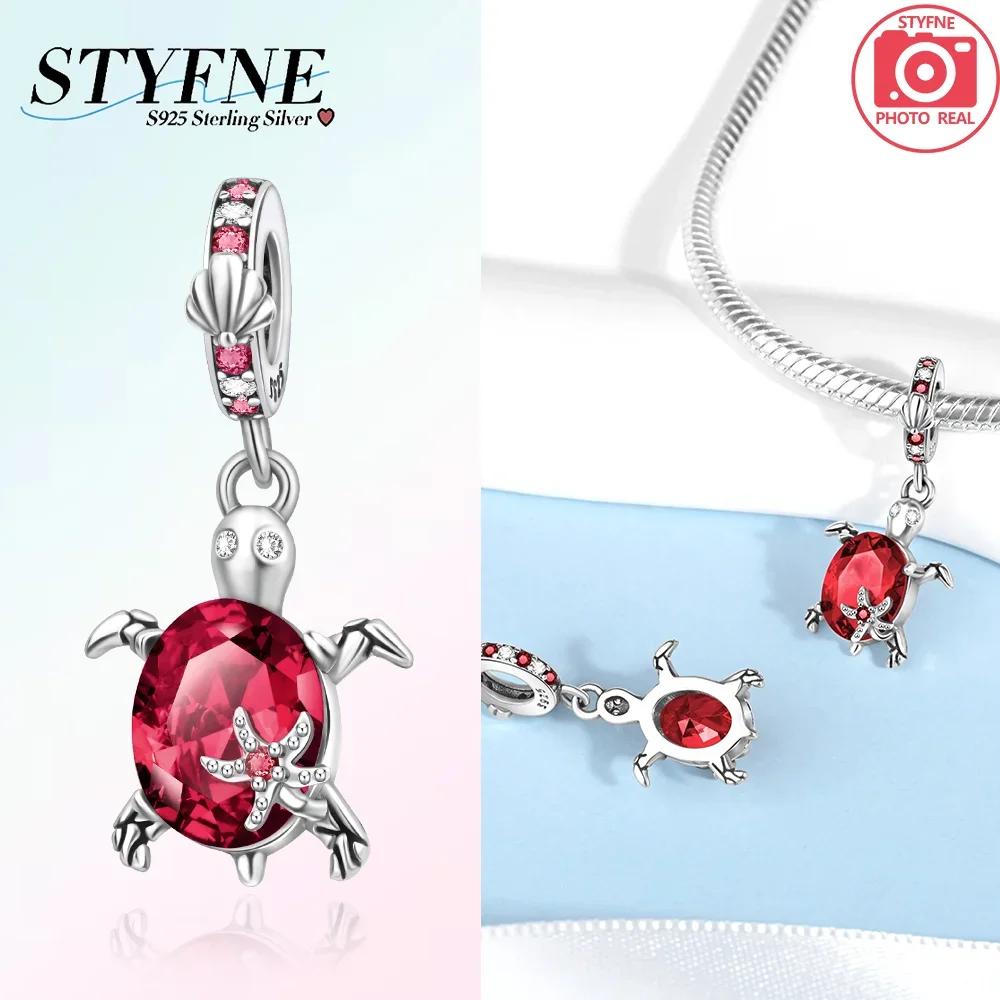 Original Copper Glass Sea Turtle Dangle Charm Fit Women'S Necklace Diy Bracelet Beads Jewelry Commemorative Gifts
