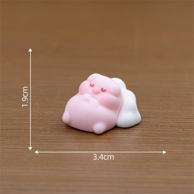 Pigs Figurines Mini Pigs Decors Waterproof Toy Playsets Miniature Doll Garden Figurines Cake Toppers Parties Favor