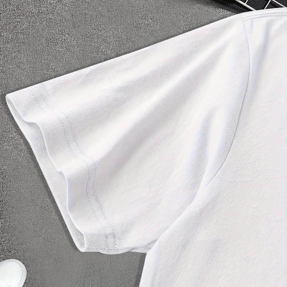 Herren-T-Shirt aus 100 % Baumwolle, Sommermode, kurzärmelig, bedrucktes Grafik-T-Shirt