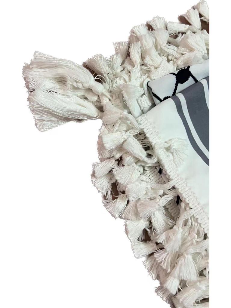 New Four-Sided Tassel Arabic Headscarf - Square Tactical Scarf for Outdoor Muslim Wear