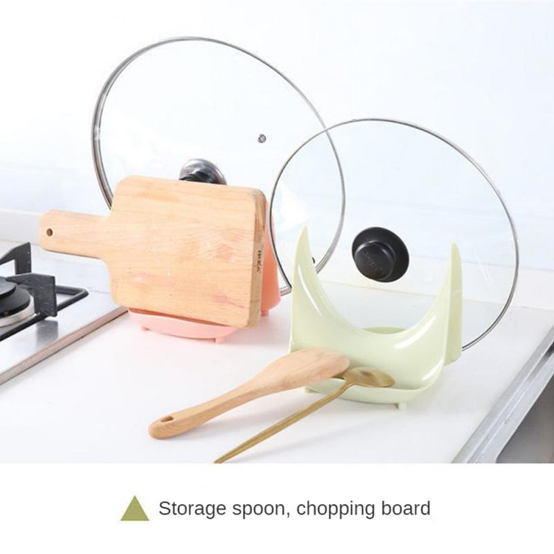 Multi-functional Kitchen Pot Cover Rack Household Soup Spoon Bracket Sitting Rack Plastic Bracket Storage Rack