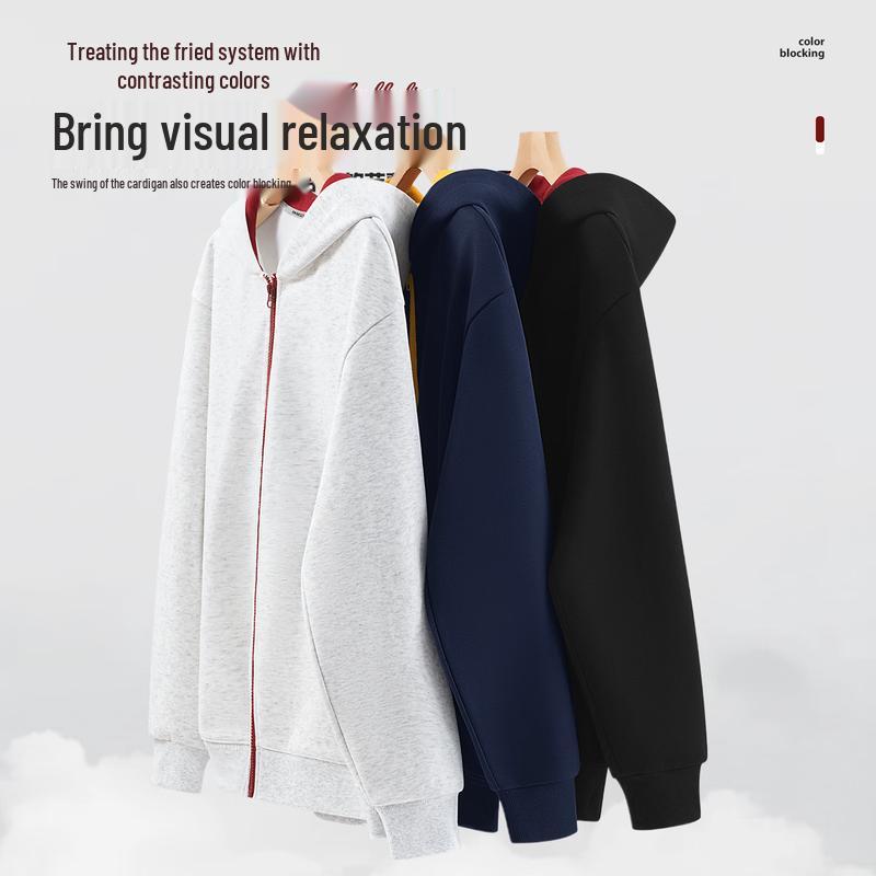 MINISO Unisex Heavyweight Hooded Zipper Sweatshirt