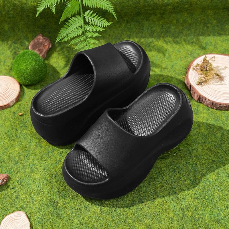 Thick Bottom Heightened Stepping On Shit Slippers Women 26 Non-slip Outer Wear Beach High Heel Cool Slippers
