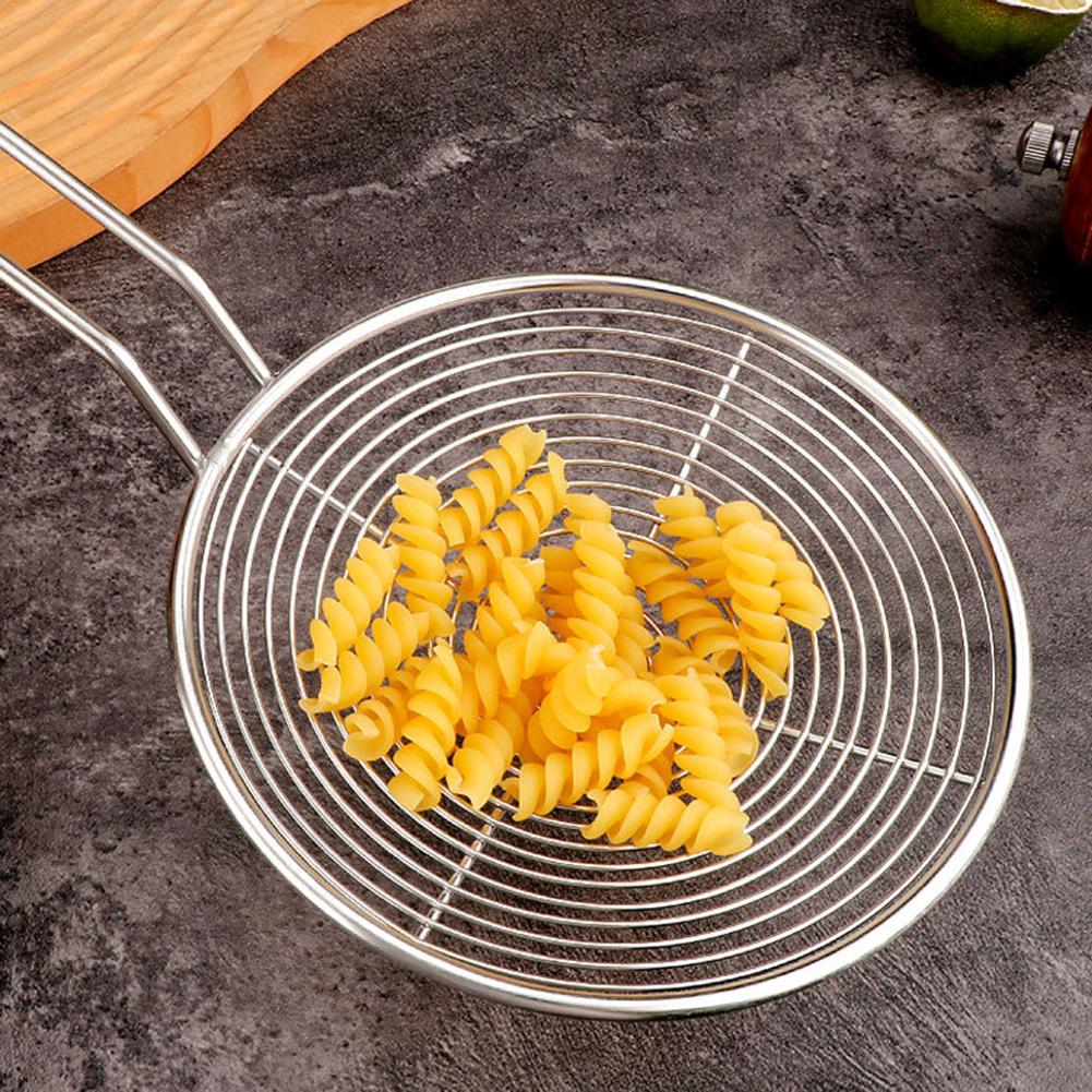 Household Stainless Steel Mesh Colander Practical Powder Sieve Drainer For Fryers Use