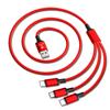 Emblem Three-in-one Car Superstrong Fast Charging Data Cable For Renault Dacia Markers Koleos Clio Laguna 2 Megane 2 3 Duster Logan Captur