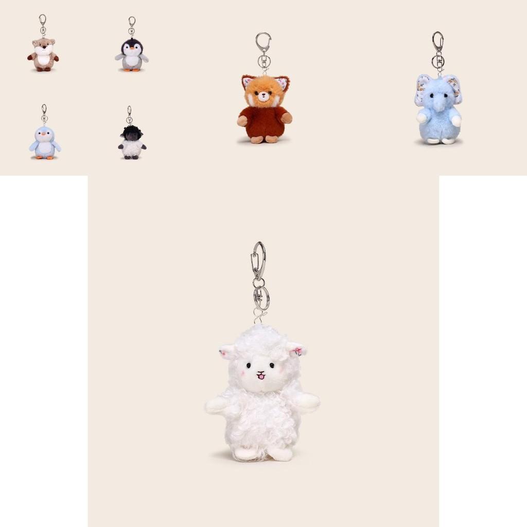 Otter Penguin Sheep Bear Plush Keyring Featuring Cute Cartoon Animals For Backpack Accessories