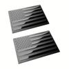 2pcs Black American Flag USA Sticker Decal for Car 3D US American Flag Emblem Decals for Trucks 5" X 3" for For Car Motorcycle