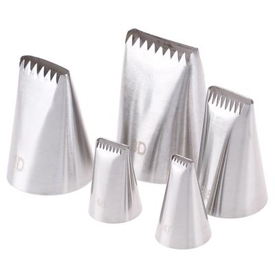 5Pcs Basket Weave Tips Icing Piping Nozzle Stainless Steel Writing Tube Nozzle
