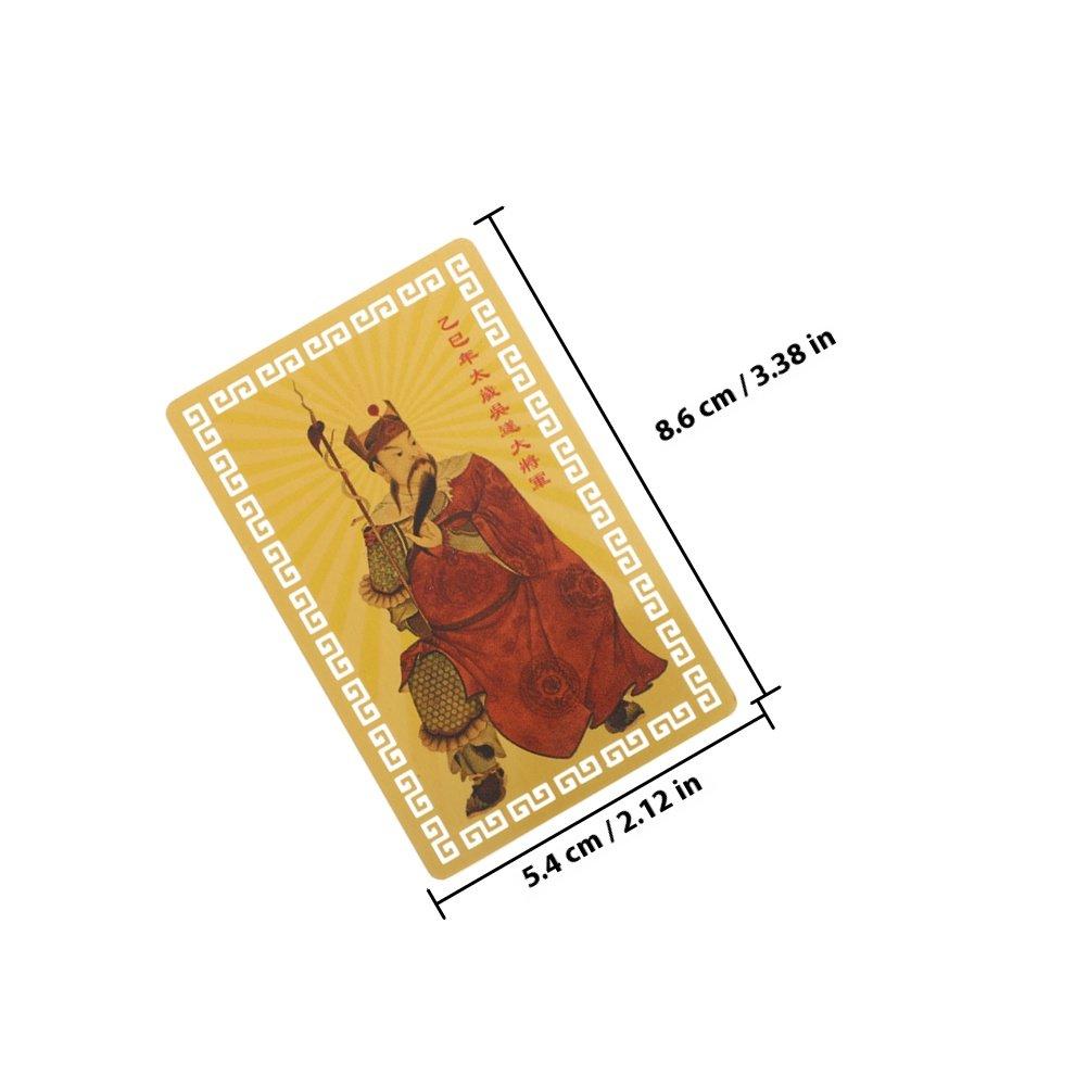 

5Pcs Chinese Amulet Card Exquisite Detailed Metal Luck Amulet for Spring Festival Home Decor Wealth Health Happiness хаки
