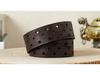Korean Style Double Pin Buckle Leather Belt for Men - Genuine Cowhide Retro Youth Jeans Waist Belt