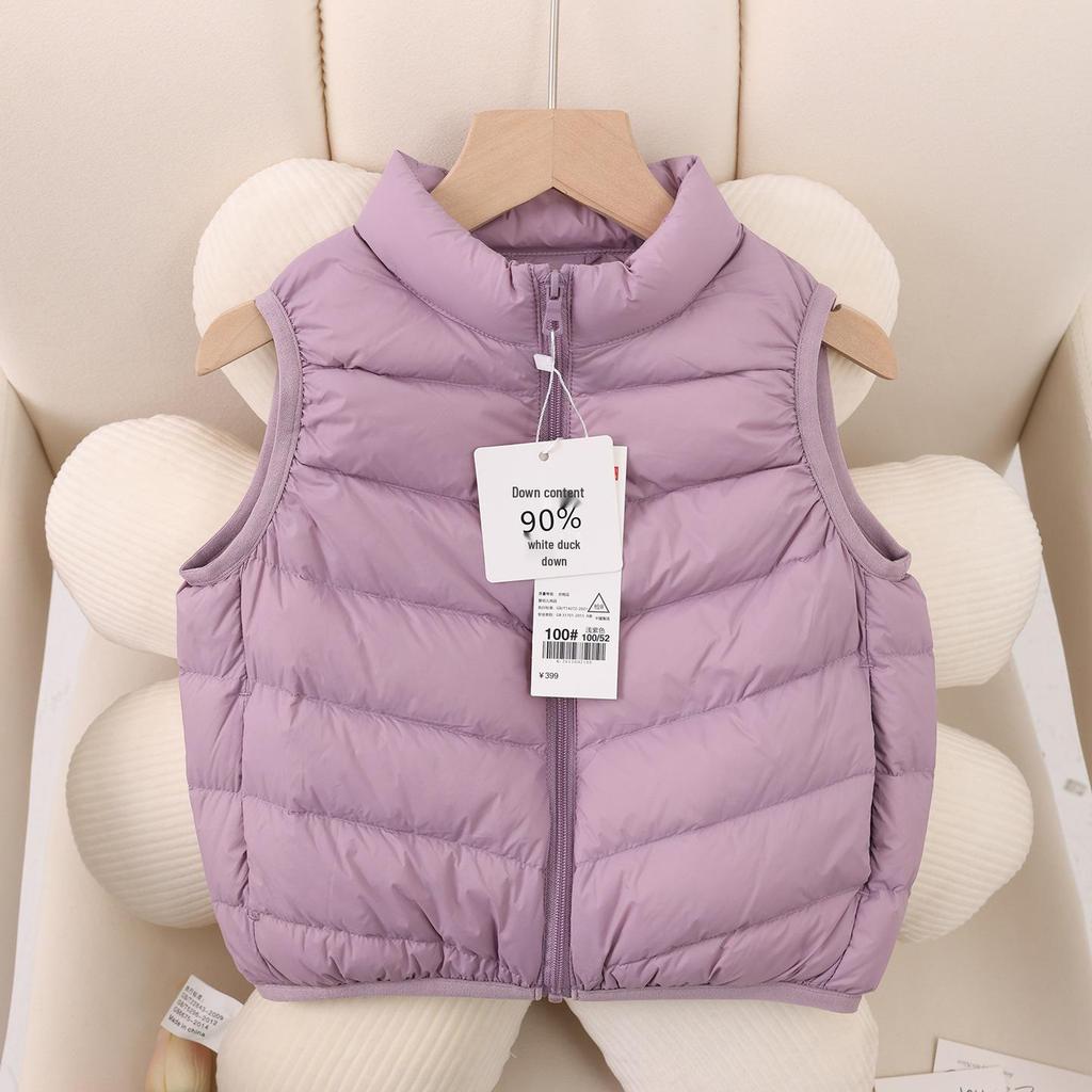 2026 Ultra-light Kids' Down Vest - 90% White Duck Down for Boys & Girls