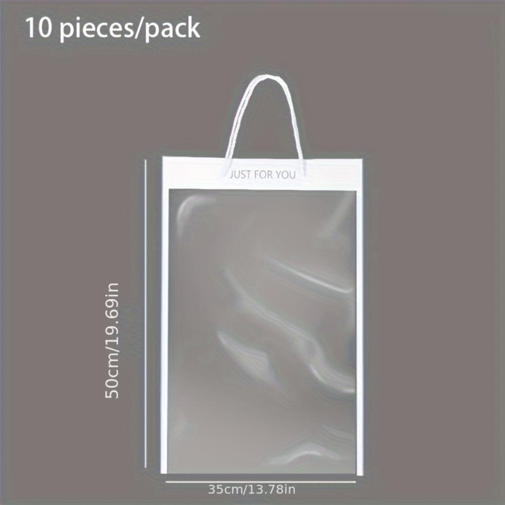 10 Pcs Rectangle Clear Flower Packaging Bags Plastic Flower Bouquet Gift Bags  Festival