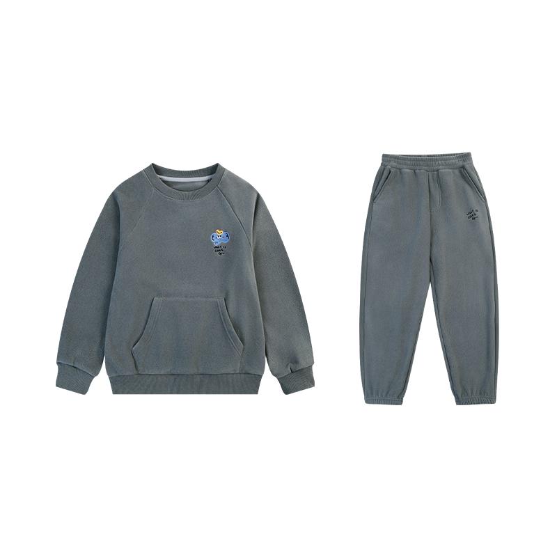 EBAER Unisex Kids  Fleece Sweatshirt & Pants Set 120