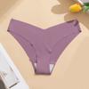 European and American seamless ice silk women's pure cotton file Xiyin light and seamless breathable and comfortable thong