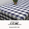 Plaid Cotton Linen Tablecloth and Cushion Fabric Set