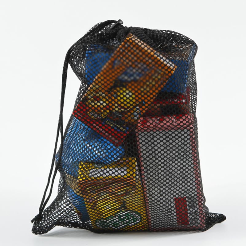 Garneck Mesh Bags, 10-Piece Set, Multifunctional Drawstring Net Bags for Storing Items, Durable, 45x35cm