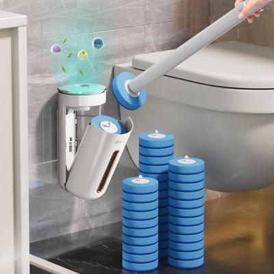 Wall-Mounted Disposable Toilet Brush for Easy Cleaning