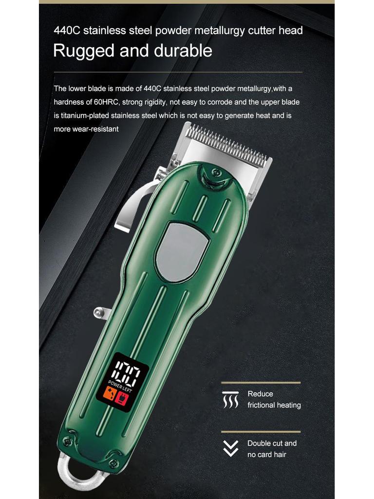 Parent-Child LCD Hair Clippers Set with Digital Display - Long-Lasting Battery Electric Trimmer and Shaver for Home Use