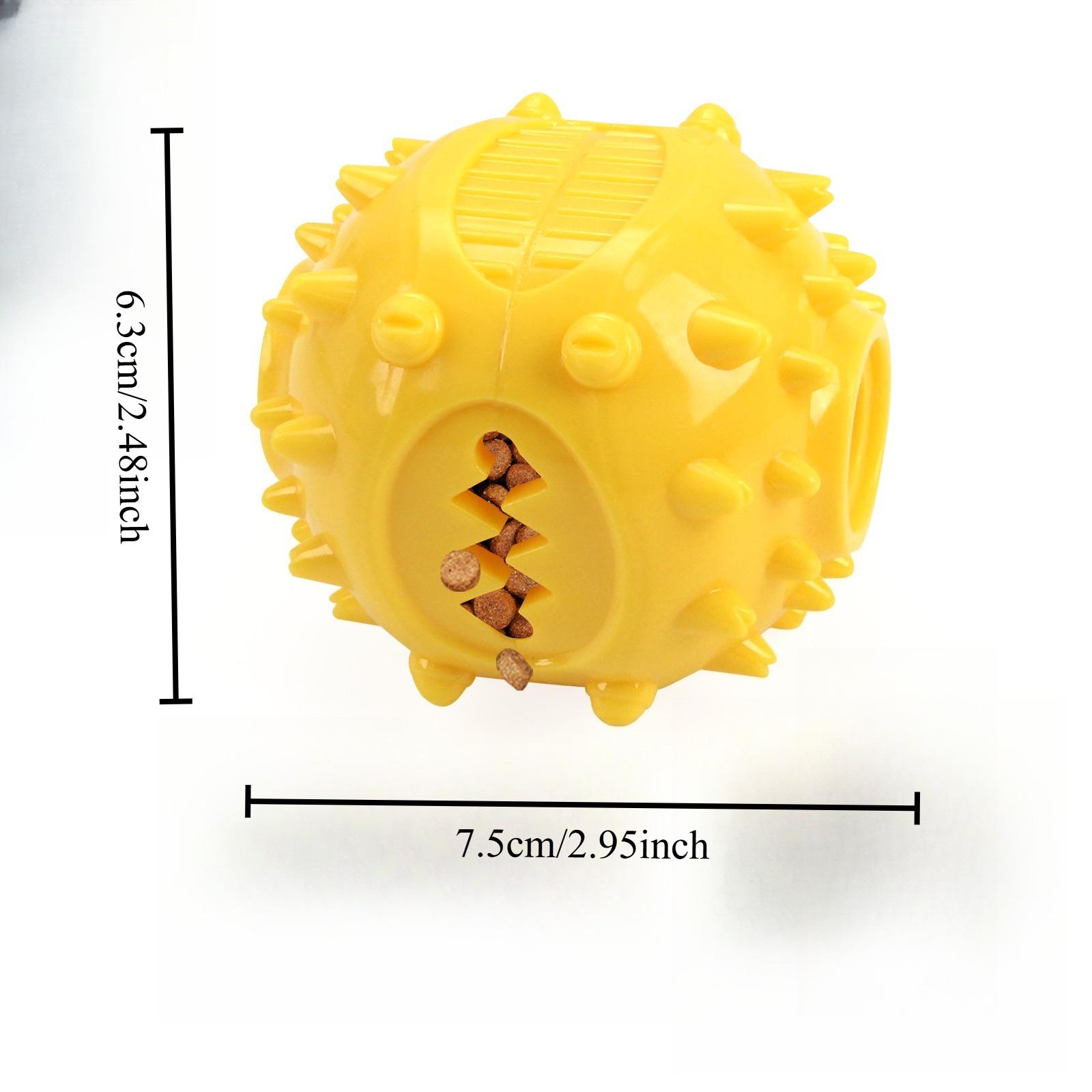 

1 шт. Интерактивный молярный мяч для собак с отверстиями для лакомств, саморазвлекательные мягкие игрушки, устойчивые к укусам, для чистки зубов, товары для питомцев жёлтый