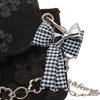 Stylish Bowknot Keychain Fashionable Cotton Bows Bag Pendant Phone Charm Keyring Elegant Accessory for Girls and Ladies