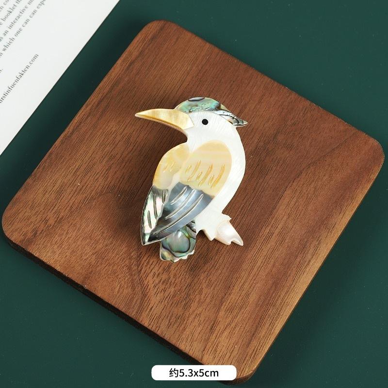 

Мода Элегантные Женщины Креативная Птица Листья Раковина Абалона Значки Броши Офисная Вечеринка Изысканная Животная Корсажная Булавка Новогодний Подарок