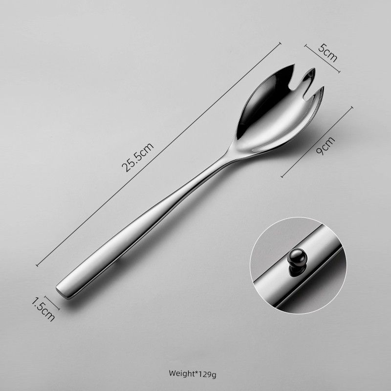 304 Stainless Steel Serving Spoon, Dining Spoon, Commercial Spoon for Hotel and Restaurant, Household Large Skimmer Spoon, Food-Grade Serving Spoon