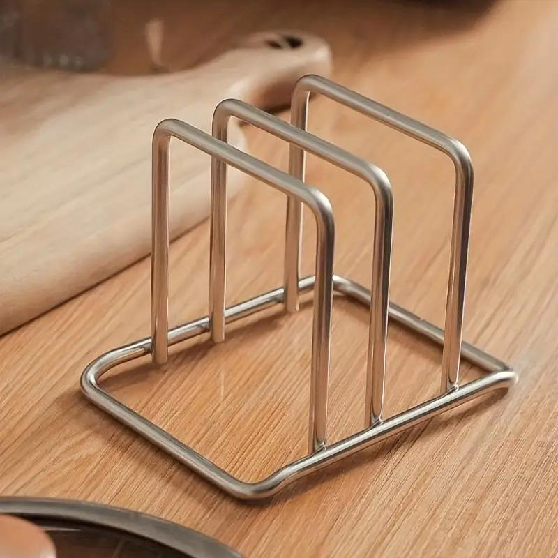 Stainless Steel Kitchen Rack Storage Rack Chopping Board Cutting Board Placement Rack Pot Cover Rack Countertop Cutting Board Rack