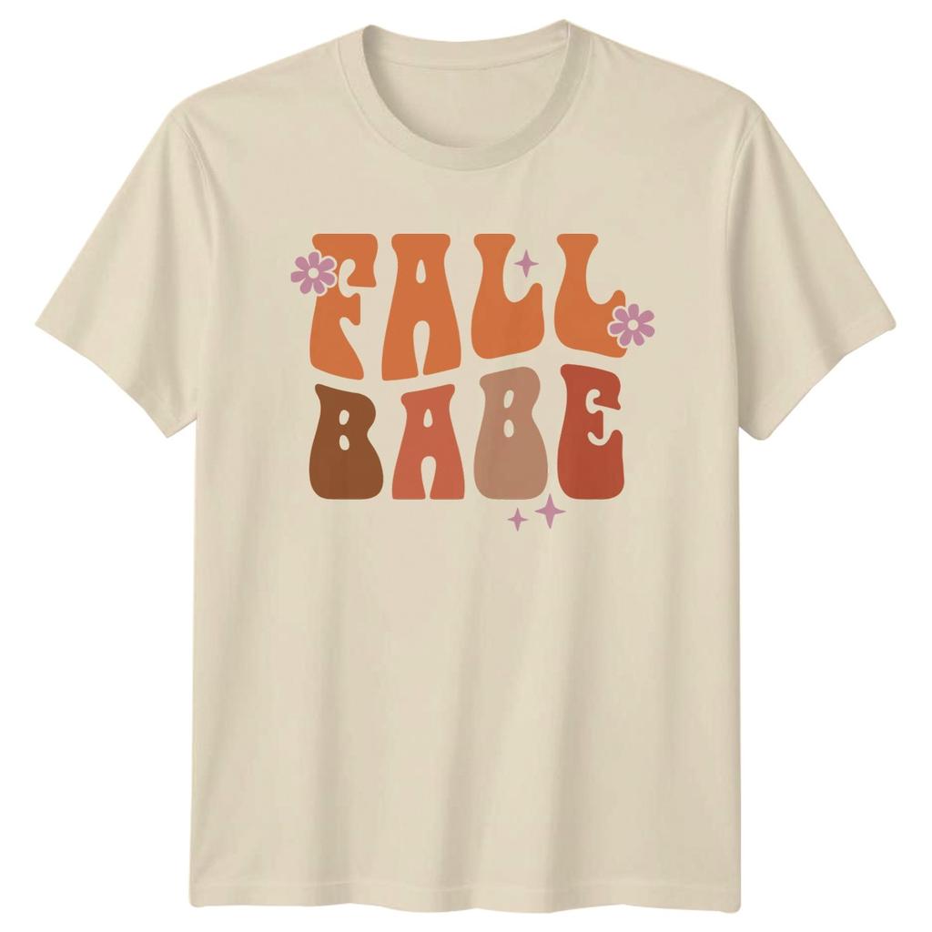 Fall Babe Unisexs TShirt Retro Groovy Style Autumn Season Gift For Her