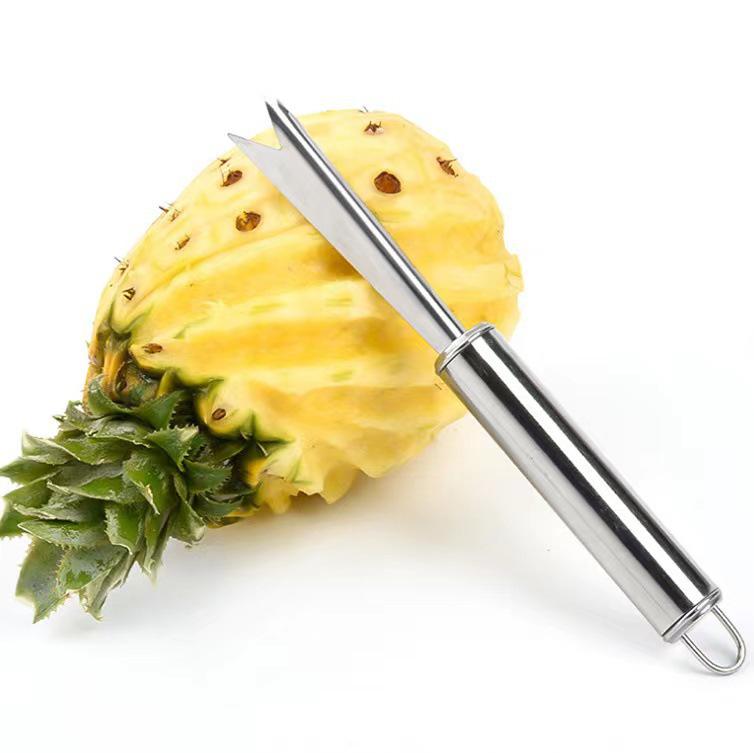 

Stainless Steel Pineapple Slicer & Seed Remover with V-shaped Eye Remover