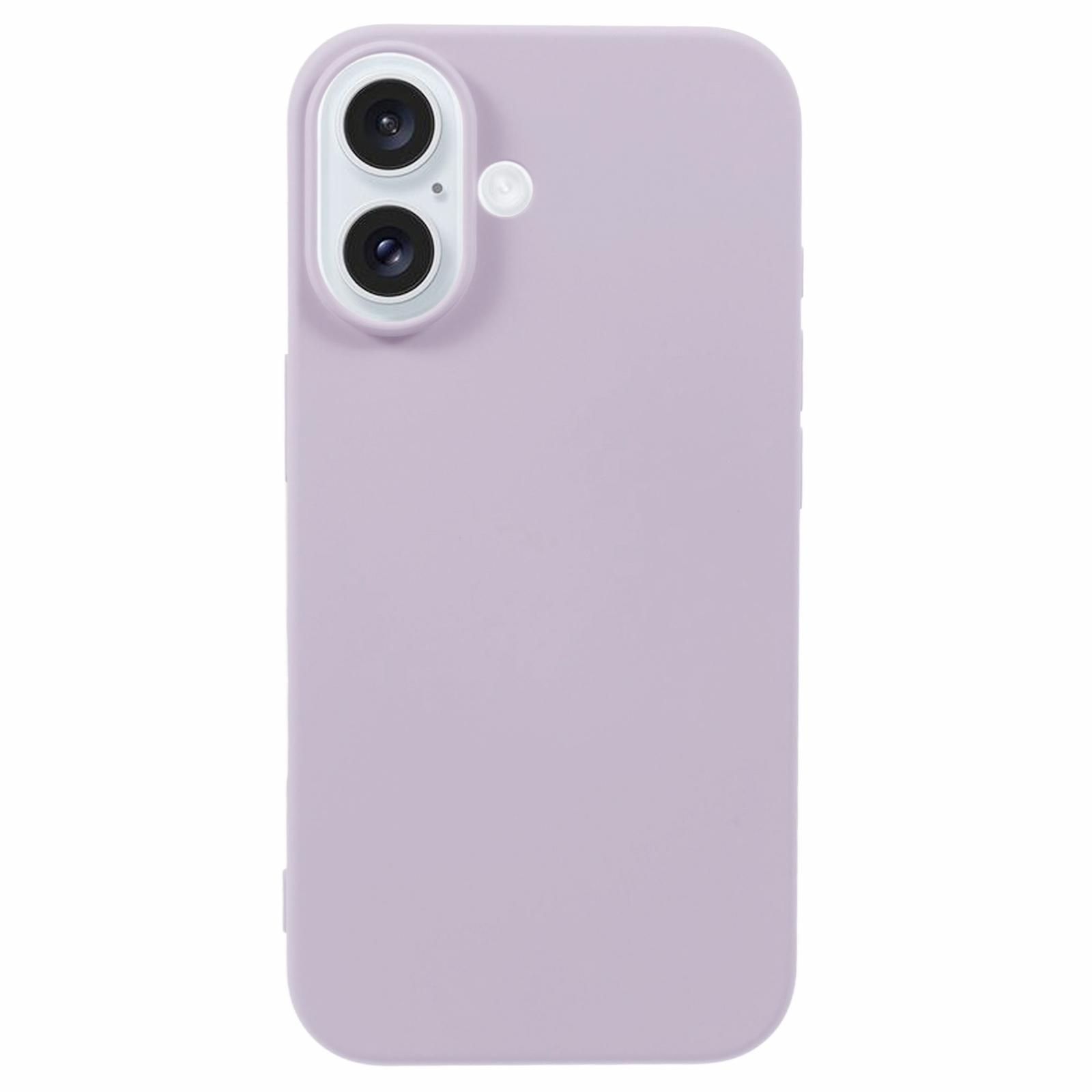 

Для iPhone 16 Чехол ТПУ Чехол для телефона с мягкой подкладкой из микрофибры Purple