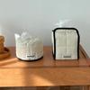 Tissue Paper Storage Box Space-Saving Round Square Roll Paper Tissue Case Table Decor Tissue Bag Living Room Storage Napkin