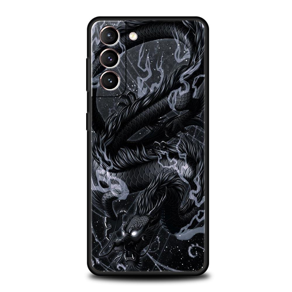 Phone Case For Samsung Galaxy S24 S23 S22 Ultra S20 S21 FE 5G S10 S9 Plus S10E S8 S7 Edge Cover Illusory Color Chinese Dragon