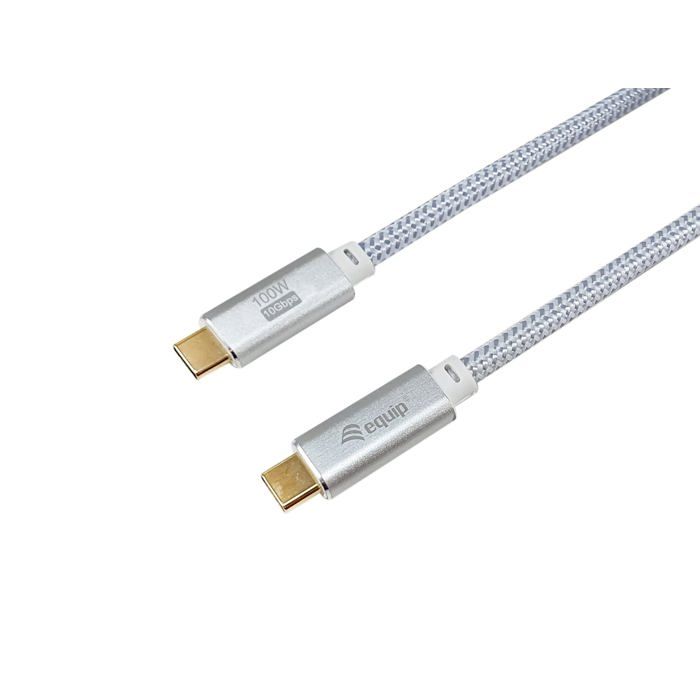 Câble USB-C 3.2 - Equip - 3 m - 10 Gbit/s - 5 A - Blanc