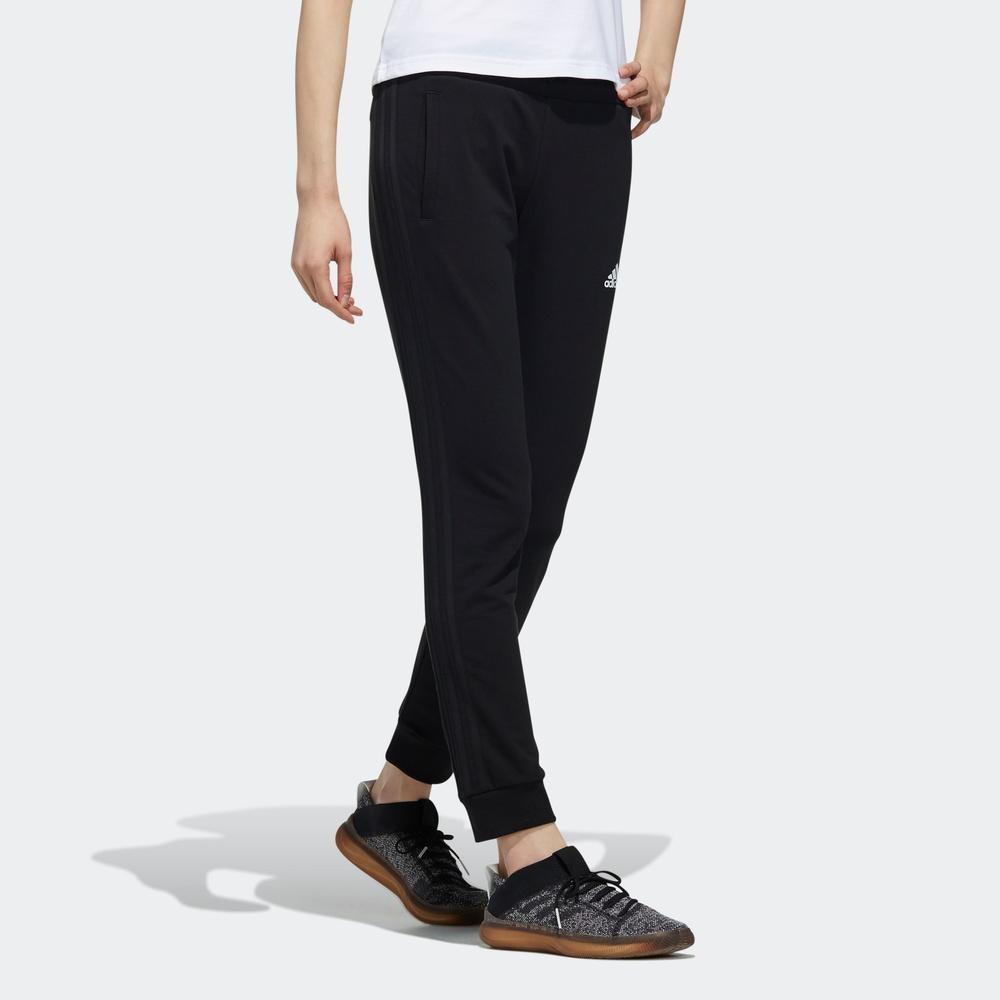 Adidas Casual Running Tapered Drawstring Knit Sports Pants Women Bottoms Black DY8609