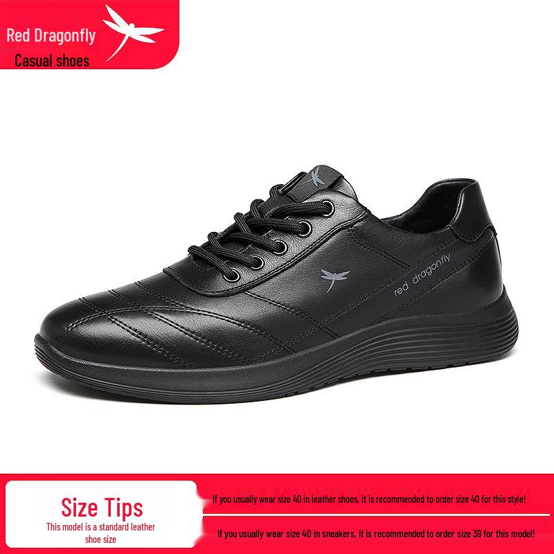Red Dragonfly Men s Genuine Leather Soft Sole Spring/Autumn Sports Shoes 44