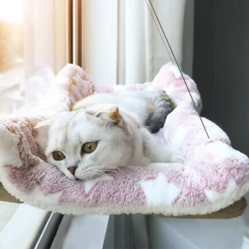 Cat Window Hammock – Mess-Free Waterproof Cats Window Perch for Large Cats, Strong Suction Cup Hammock, Indoor Cat Seat, Blue