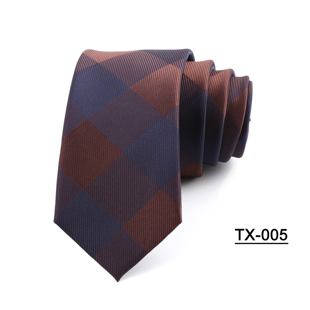 New 11 Colors Skinny 6CM Mens Necktie Polyester Ties For Man Plaids Floral Jacquard Cravat Business Party Corbatas