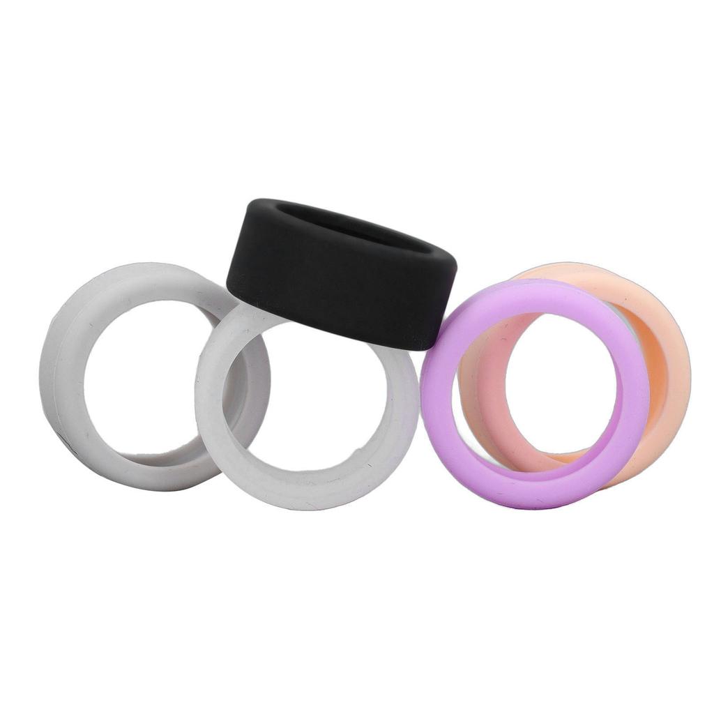 5pcs Smart Ring Cover Silicone Elastic Anti Scratch Smart Ring Protector for Daily Use Black White Gray Pink Purple