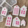 House Shape Silicone Candle Molds 10 Cavities Cabin Shape Silicone Molds Heat Resistant for Handmade Candle Soap Making
