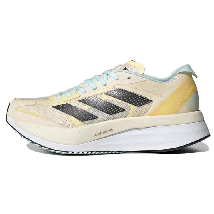 New Adidas Adizero Boston 11 'Ecru Tint Night Metallic' Women's GX6655