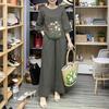 ZANZEA Women 3/4 Sleeve Floral Blouse and Pants Summer Two Piece Suit Sets