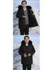 Herren Winter Parka mit Pelz und Fleece-Futter für mittlere und ältere Jahre