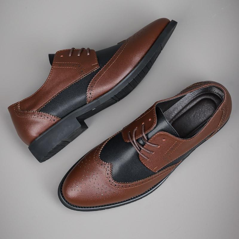Formal Wedding Brogue Luxury Business 38~48 Suit Designer Mens Dress Casual Leather Italian Male Office Shoes for Men Loafers