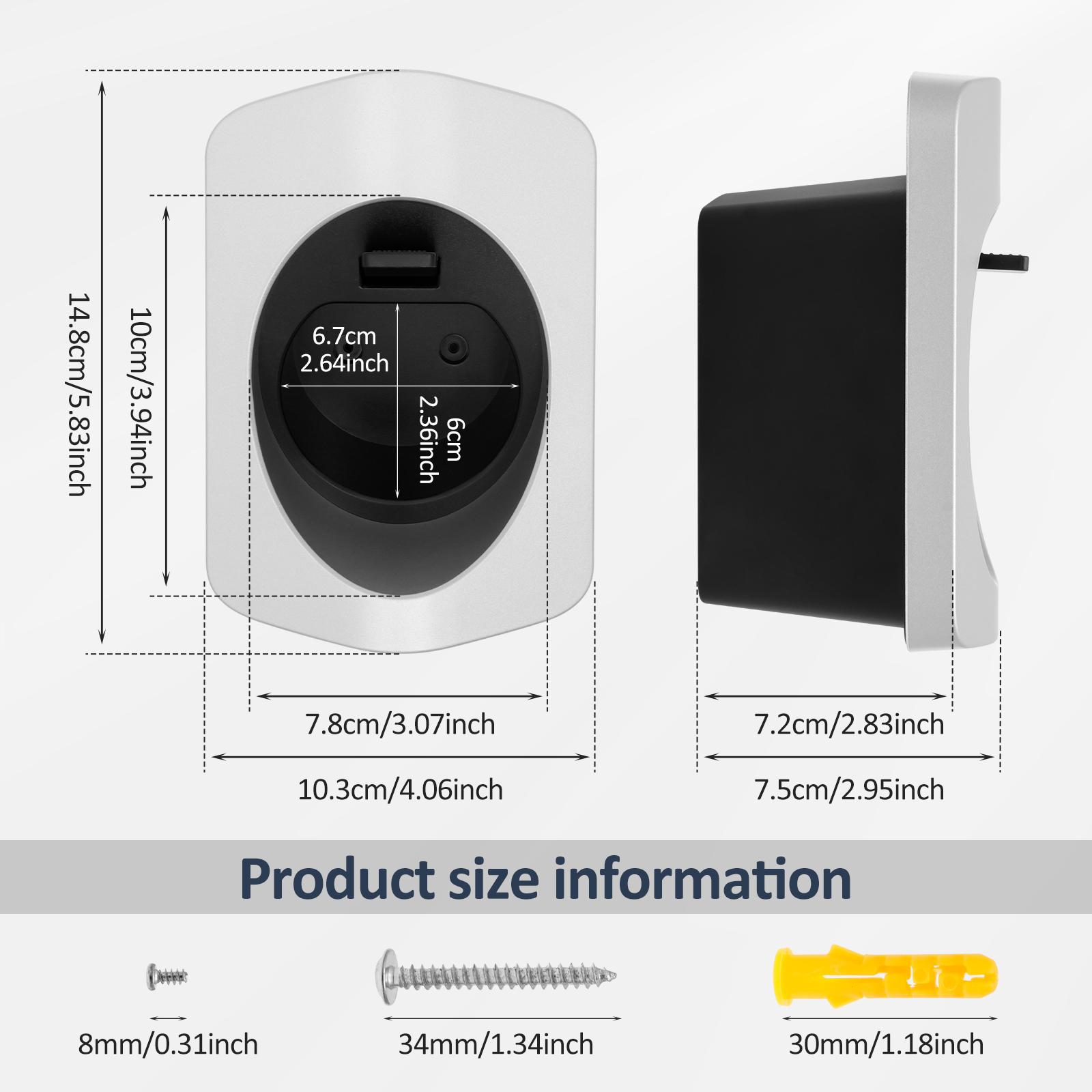 

Настенное крепление типа 2 Держатель для кабеля для зарядки Водонепроницаемая настенная коробка Держатель для кабеля Держатель для вилки типа 2 Док-станция для зарядного устройства для электромобилей