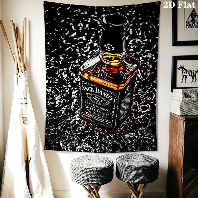 Jack Daniel'S Timeless Tennessee Whiskey Tapestry Fashion Print Wallmounted Christmas Gift Background Wall Hanging Cloth Soft
